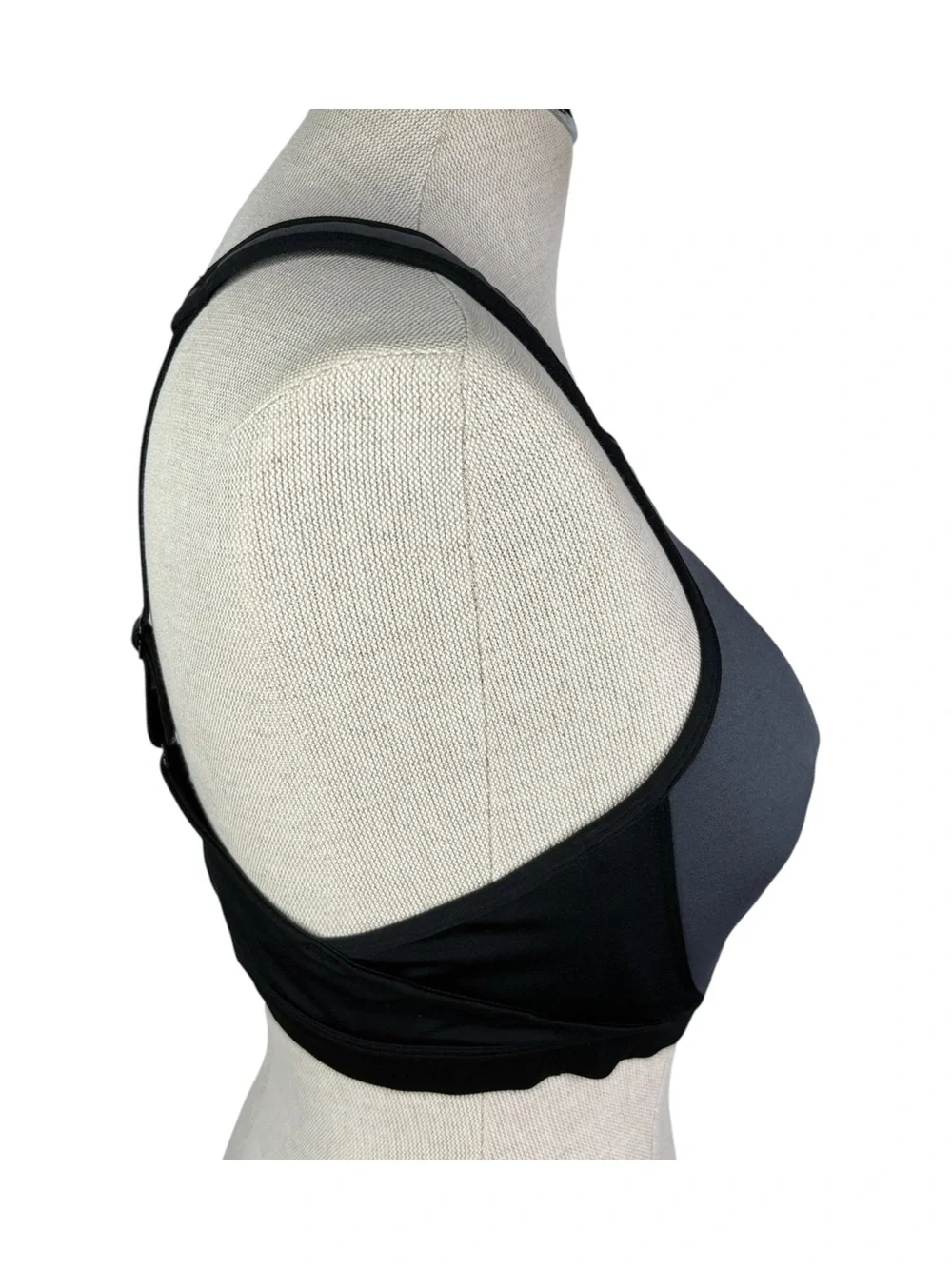 Brooks Running Maia Sports Bra 34D * Gray & Black Underwire Padded Straps Run - Picture 5 of 7